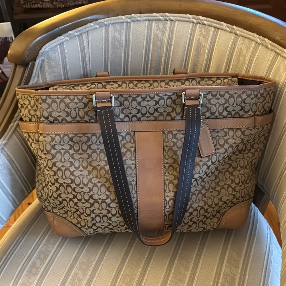 Coach Brown Signature Tote/Baby/School Bag